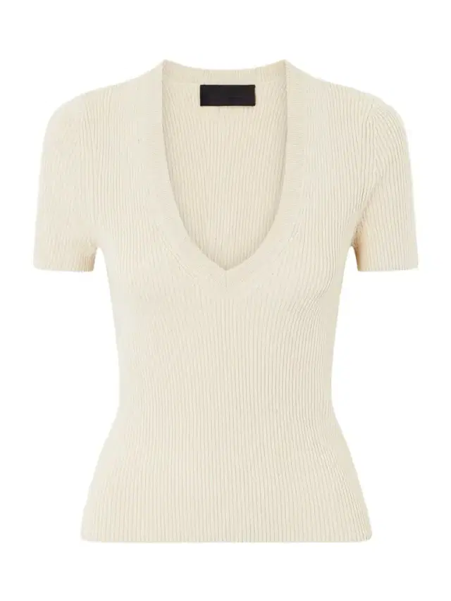 Ribbed-knit Cotton And Silk-blend T-shirt