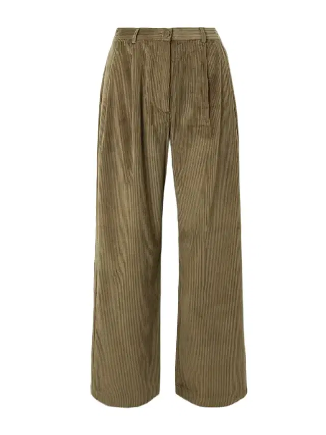Norstrand Pleated Cotton-corduroy Straight-leg Pants