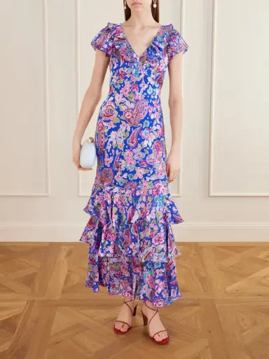 Rixo Amelle Tiered Floral-print Devoré Maxi Dress | Thumbnail 2 Rixo Amelle Tiered Floral-print Devoré Maxi Dress | Thumbnail 2