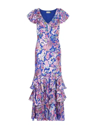 Rixo Amelle Tiered Floral-print Devoré Maxi Dress | Thumbnail 1 Rixo Amelle Tiered Floral-print Devoré Maxi Dress | Thumbnail 1