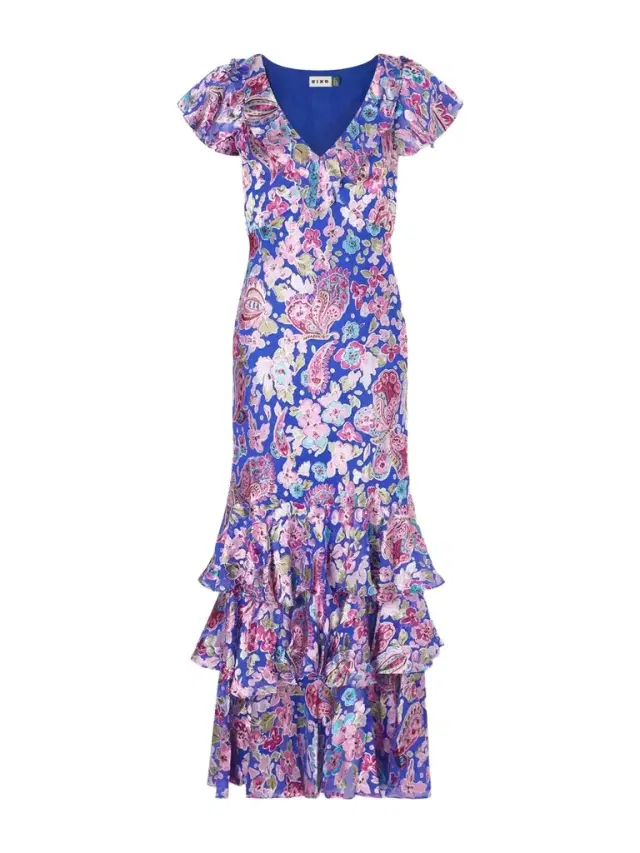 Amelle Tiered Floral-print Devoré Maxi Dress Amelle Tiered Floral-print Devoré Maxi Dress