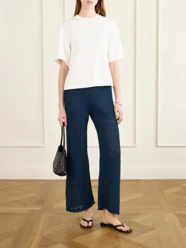 Eres Emblème Crocheted Cotton-blend Straight-leg Pants | Thumbnail 2 Eres Emblème Crocheted Cotton-blend Straight-leg Pants | Thumbnail 2