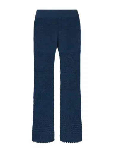 Eres Emblème Crocheted Cotton-blend Straight-leg Pants | Thumbnail 1 Eres Emblème Crocheted Cotton-blend Straight-leg Pants | Thumbnail 1