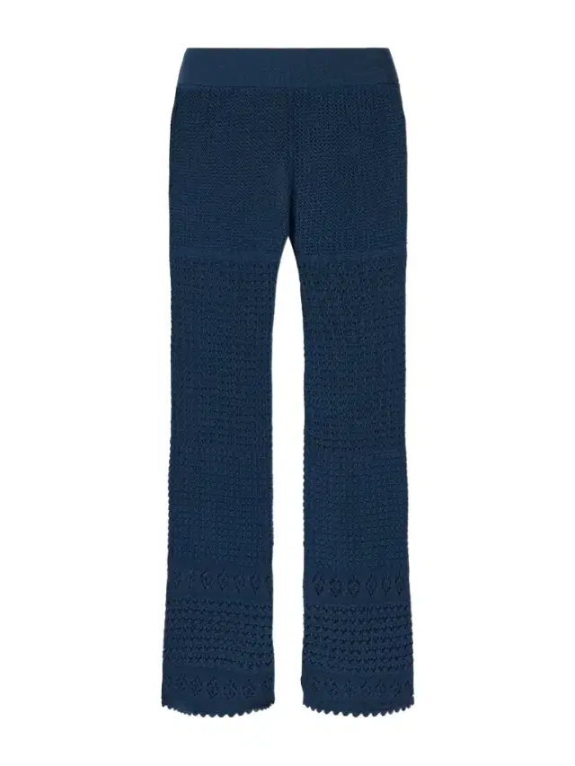 Eres Emblème Crocheted Cotton-blend Straight-leg Pants