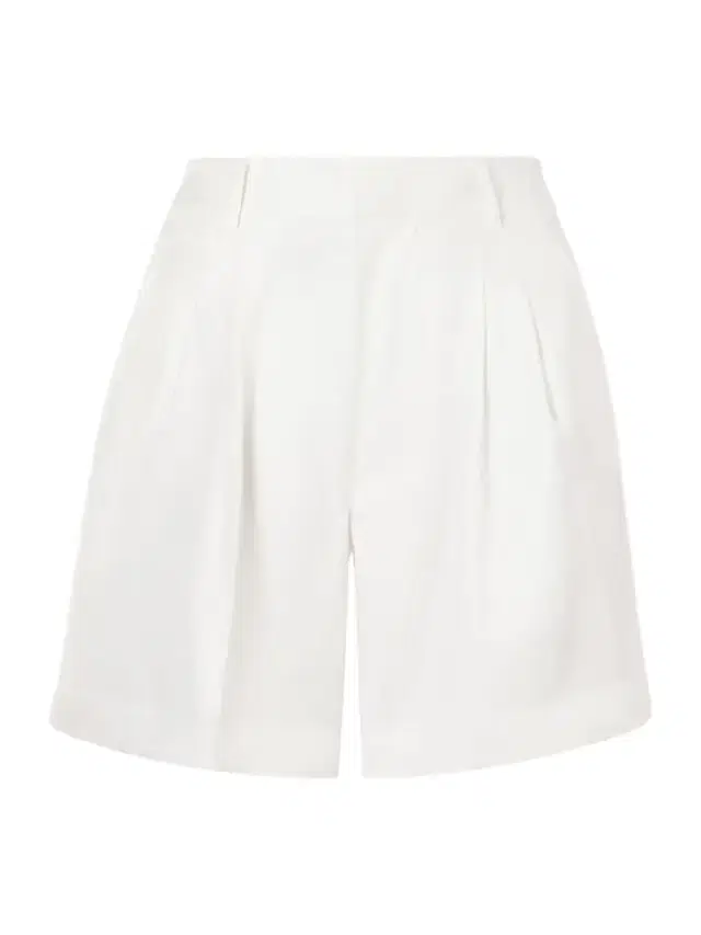 Lisa Yang Pleated Silk-twill Shorts