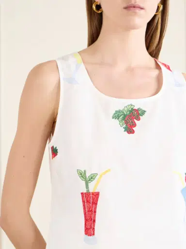 Loretta Caponi Certaldo Embroidered Cotton Top | Thumbnail 4 Loretta Caponi Certaldo Embroidered Cotton Top | Thumbnail 4