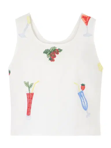 Loretta Caponi Certaldo Embroidered Cotton Top | Thumbnail 1 Loretta Caponi Certaldo Embroidered Cotton Top | Thumbnail 1