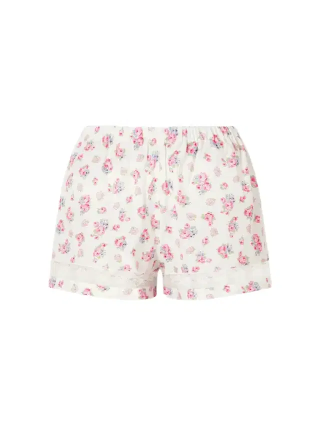 Loretta Caponi Rosita Lace-trimmed Floral-print Cotton Shorts