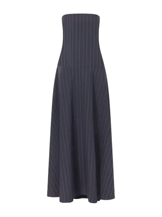Strapless Open-back Striped Cotton-blend Maxi Dress