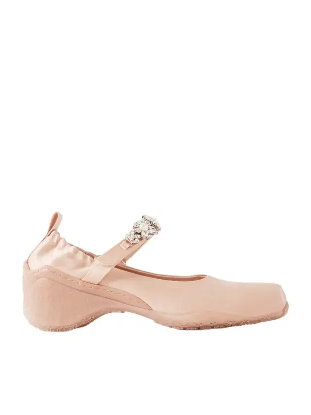 Ballet Runner Crystal-embellished Satin Pumps