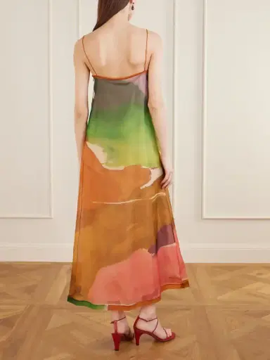 Ulla Johnson Printed Silk-organza Midi Dress | Thumbnail 3 Ulla Johnson Printed Silk-organza Midi Dress | Thumbnail 3