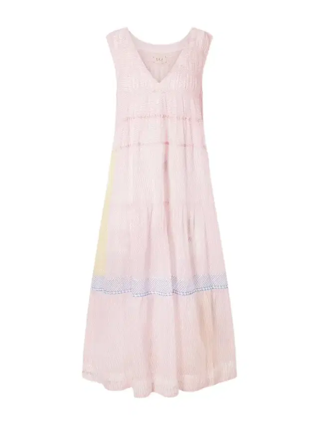 Eka Ember Tie-detailed Striped Cotton Silk Dress