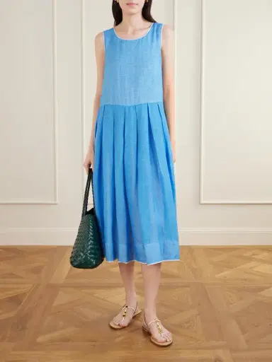 Eka Basil Linen Midi Dress | Thumbnail 2 Eka Basil Linen Midi Dress | Thumbnail 2