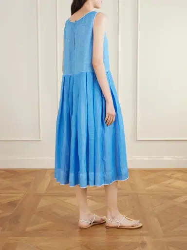 Eka Basil Linen Midi Dress | Thumbnail 3 Eka Basil Linen Midi Dress | Thumbnail 3