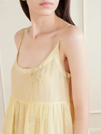 Eka Ikumi Tiered Printed Cotton- Kota Midi Dress | Thumbnail 4 Eka Ikumi Tiered Printed Cotton- Kota Midi Dress | Thumbnail 4