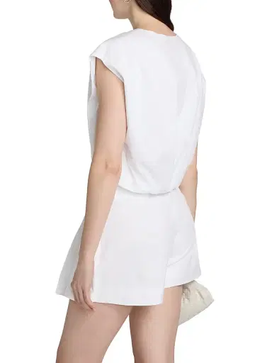 Simkhai Women's Wrenli Pleated Crop Top - White - Size XL | Thumbnail 5 Simkhai Women's Wrenli Pleated Crop Top - White - Size XL | Thumbnail 5