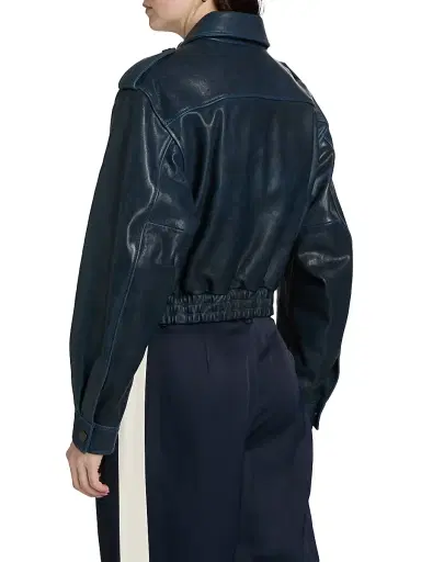 Simkhai Women's Roland Leather Crop Jacket | Thumbnail 5 Simkhai Women's Roland Leather Crop Jacket | Thumbnail 5