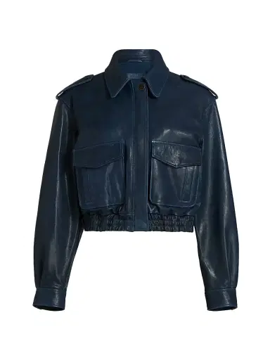 Simkhai Women's Roland Leather Crop Jacket | Thumbnail 1 Simkhai Women's Roland Leather Crop Jacket | Thumbnail 1