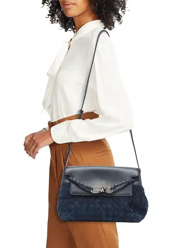 Bottega Veneta Men's Small Andiamo Leather Messenger Bag | Thumbnail 2 Bottega Veneta Men's Small Andiamo Leather Messenger Bag | Thumbnail 2
