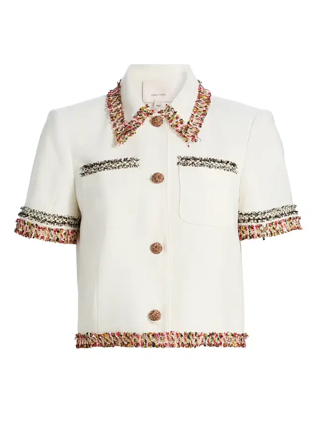 Cinq à Sept Women's Lia Fringe-Trim Tailored Jacket - Multi