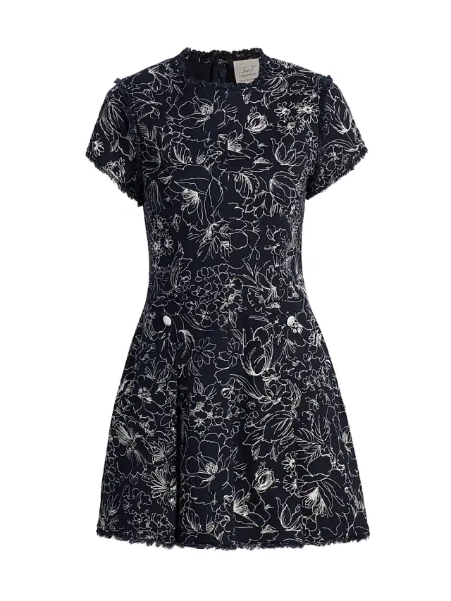 Cinq à Sept Women's Nova Garden Doodle Minidress - Navy White