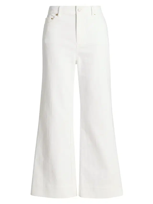 Cinq à Sept Women's Joey Wide-Leg Ankle Jeans - White