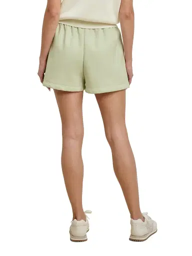 Favorite Daughter Women's The Embroidered Logo Sweat Shorts - Light Sage - Size XL | Thumbnail 6