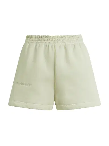 Favorite Daughter Women's The Embroidered Logo Sweat Shorts - Light Sage - Size XL | Thumbnail 1