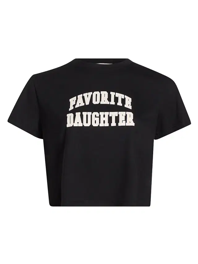Women's The Cropped Collegiate T-Shirt - Black Pale Pink