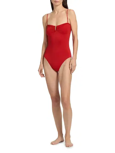 Nili Lotan Women's Semi-Sweetheart One-Piece Swimsuit - Red - Size XL | Thumbnail 2 Nili Lotan Women's Semi-Sweetheart One-Piece Swimsuit - Red - Size XL | Thumbnail 2