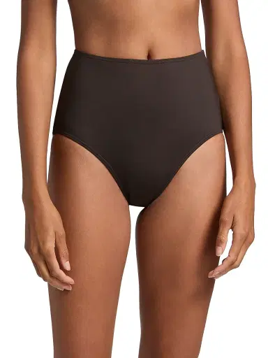 Nili Lotan Women's High-Waisted Bikini Bottom - Espresso - Size Large | Thumbnail 3