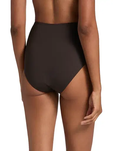 Nili Lotan Women's High-Waisted Bikini Bottom - Espresso - Size Large | Thumbnail 4
