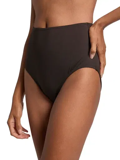Nili Lotan Women's High-Waisted Bikini Bottom - Espresso - Size Large | Thumbnail 5