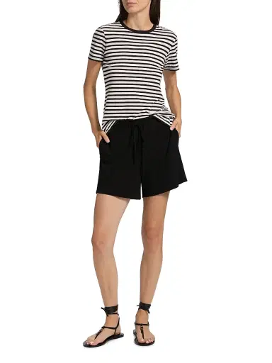 Nili Lotan Women's Frances Drawstring Shorts - Black - Size Large | Thumbnail 2
