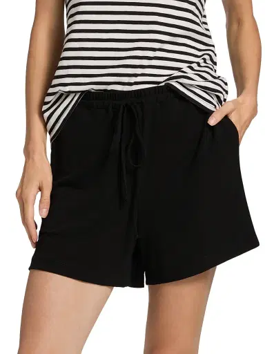 Nili Lotan Women's Frances Drawstring Shorts - Black - Size Large | Thumbnail 3