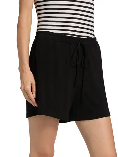 Nili Lotan Women's Frances Drawstring Shorts - Black - Size Large | Thumbnail 4