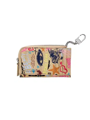 Marc Jacobs Women's The Punk Scribble Leather Wallet - Beige Multi | Thumbnail 3