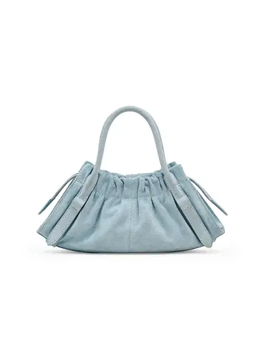 Marc Jacobs Women's The Suede Cristina Small Satchel - Blue Mist | Thumbnail 4