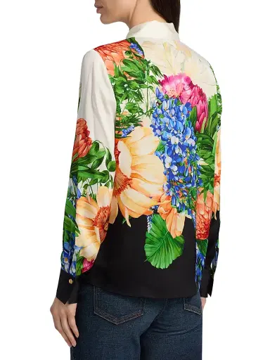 Elie Tahari Women's The Madeline Spring Meadow Shirt - Spring Meadow | Thumbnail 5 Elie Tahari Women's The Madeline Spring Meadow Shirt - Spring Meadow | Thumbnail 5