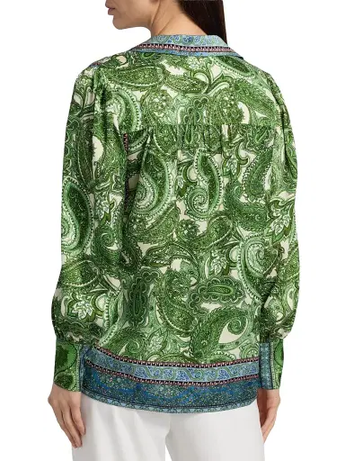 Elie Tahari Women's The Olivia Regent Paisley Shirt - Regent Paisley | Thumbnail 5 Elie Tahari Women's The Olivia Regent Paisley Shirt - Regent Paisley | Thumbnail 5