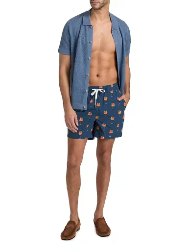 Onia Men's Charles Swim Trunk - Navy Multi | Thumbnail 2