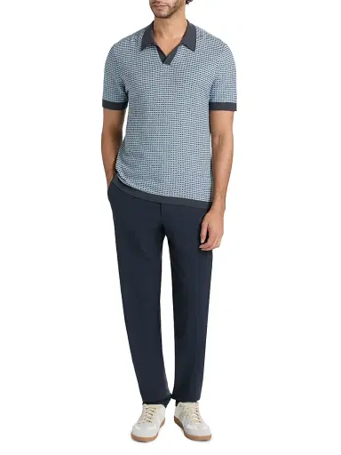 Onia Men's Linen-Blend Trousers - Midnight | Thumbnail 2 Onia Men's Linen-Blend Trousers - Midnight | Thumbnail 2