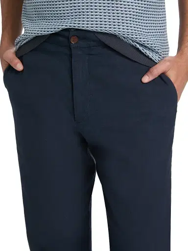 Onia Men's Linen-Blend Trousers - Midnight | Thumbnail 6 Onia Men's Linen-Blend Trousers - Midnight | Thumbnail 6