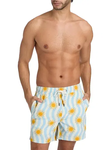 Onia Men's Charles Swim Trunk - Light Blue Multi | Thumbnail 3
