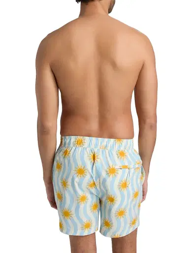 Onia Men's Charles Swim Trunk - Light Blue Multi | Thumbnail 4