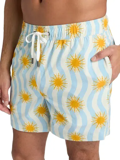 Onia Men's Charles Swim Trunk - Light Blue Multi | Thumbnail 5