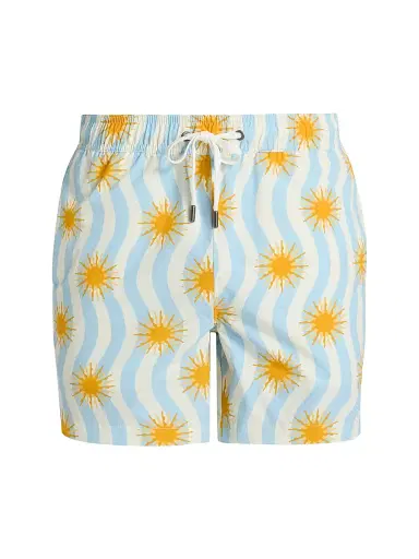 Onia Men's Charles Swim Trunk - Light Blue Multi | Thumbnail 1