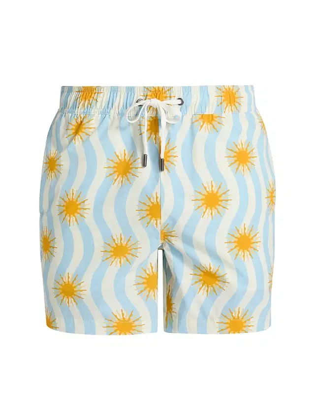 Onia Men's Charles Swim Trunk - Light Blue Multi