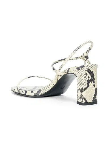 Staud Women's Laurel 70MM Snake-Embossed Leather Sandals - White Snake - Size 11 | Thumbnail 3