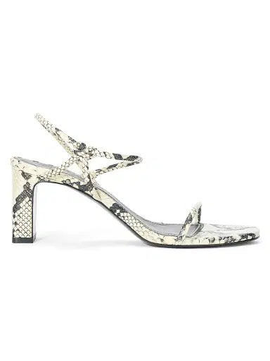 Staud Women's Laurel 70MM Snake-Embossed Leather Sandals - White Snake - Size 11 | Thumbnail 1
